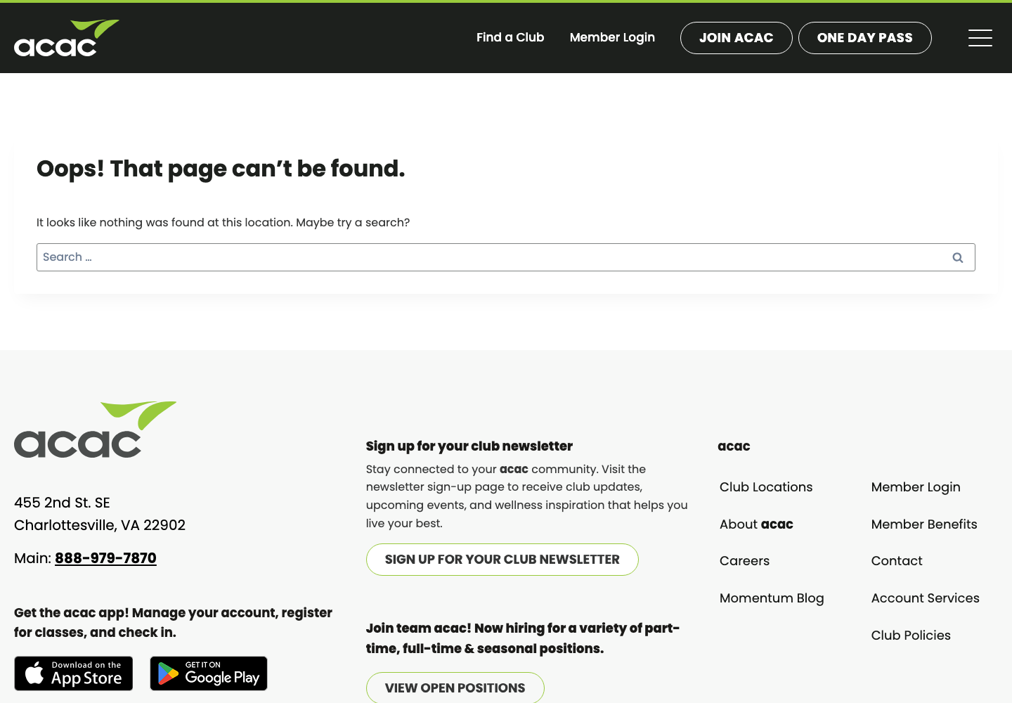 ACAC Fitness and Wellness official public support page used to verify this cancellation guide
