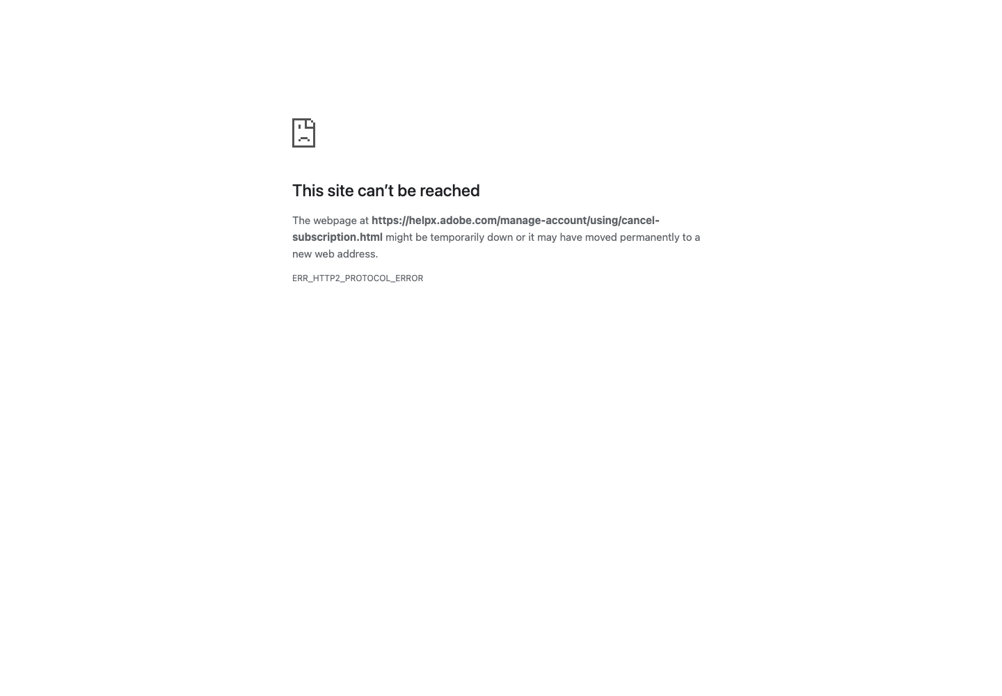 Adobe Acrobat Pro official cancellation or account-support information