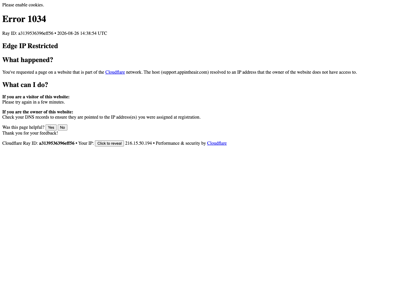 App in the Air Pro official public support page used to verify this cancellation guide