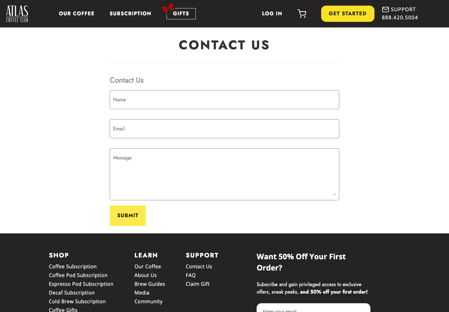 Atlas Coffee Club official public support page used to verify this cancellation guide