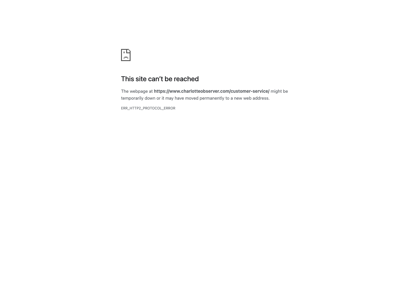 Charlotte Observer official public support page used to verify this cancellation guide