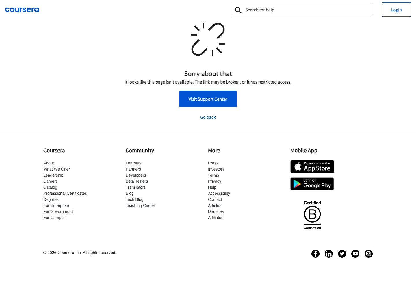 Coursera Plus official cancellation or account-support information