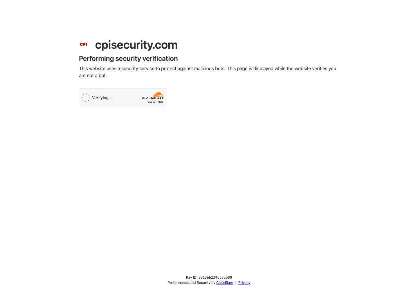 CPI Security official public support page used to verify this cancellation guide