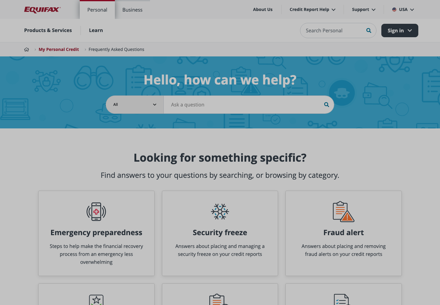 Equifax ID Patrol official public support page used to verify this cancellation guide