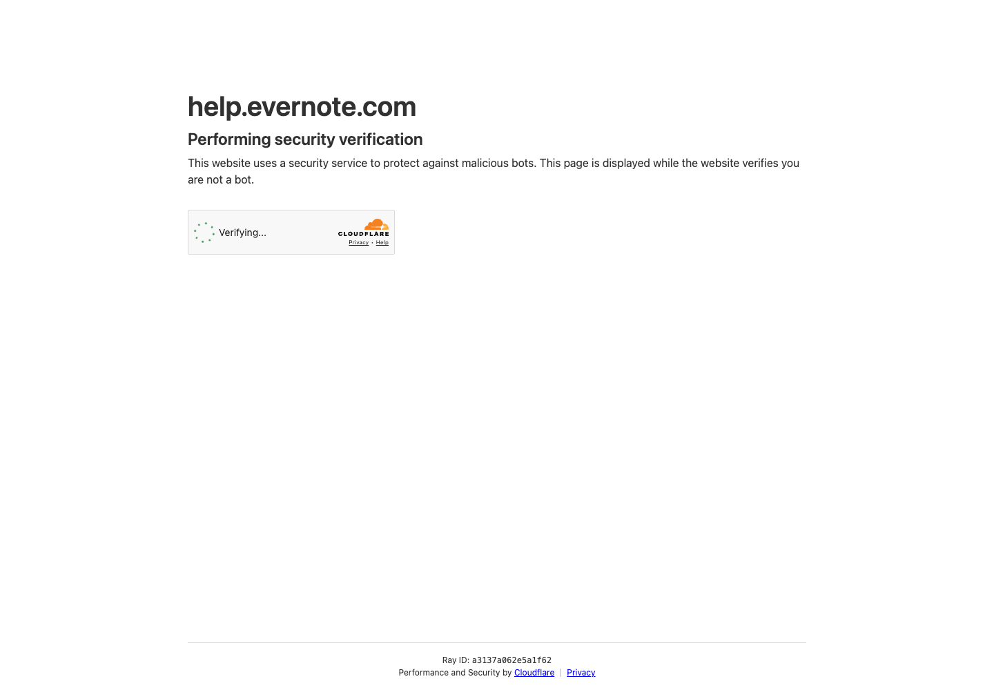 Evernote official cancellation or account-support information