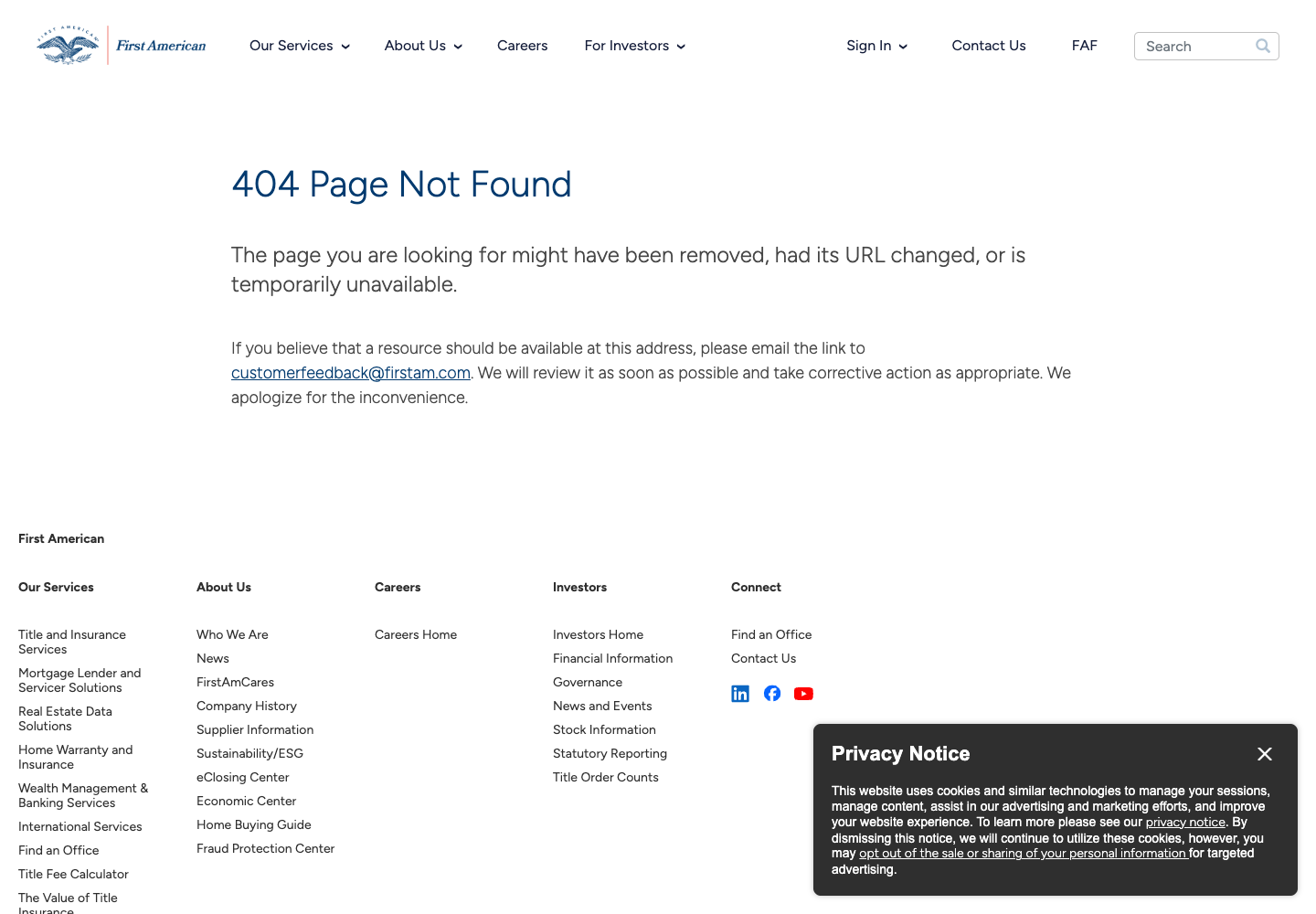 First American Home Warranty official customer support page