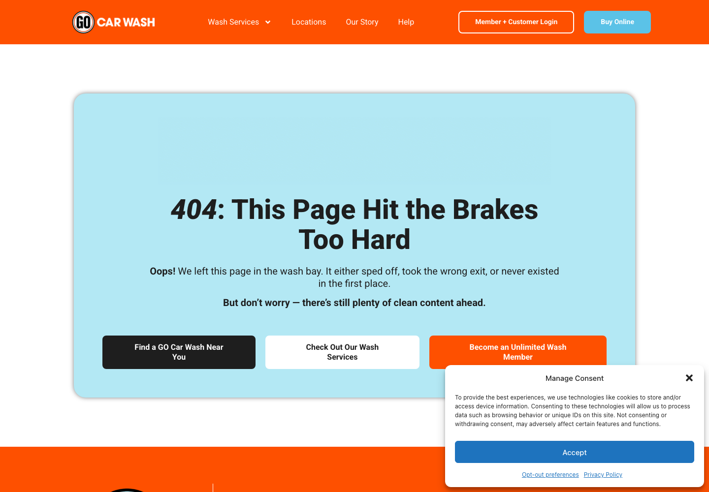 GO Car Wash official public support page used to verify this cancellation guide