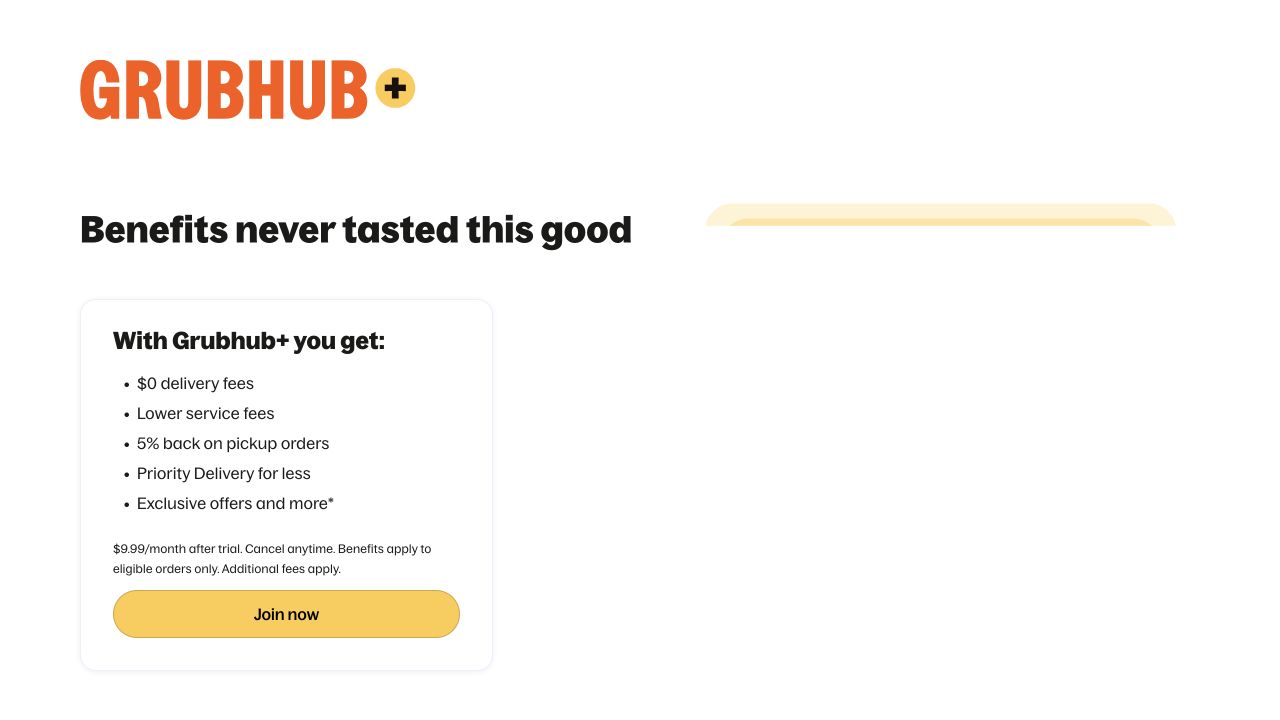 Grubhub official Plus membership cancellation instructions