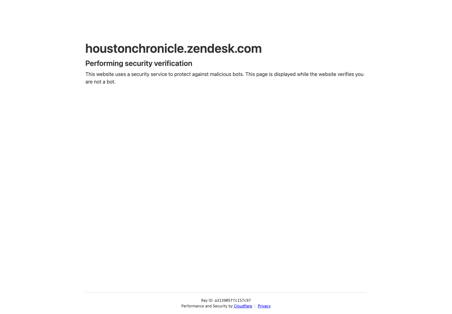 Houston Chronicle official public support page used to verify this cancellation guide