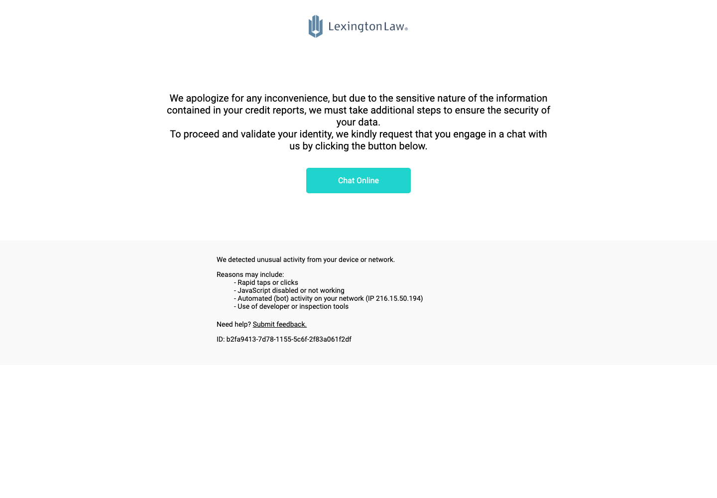 Lexington Law official cancellation or account-support information