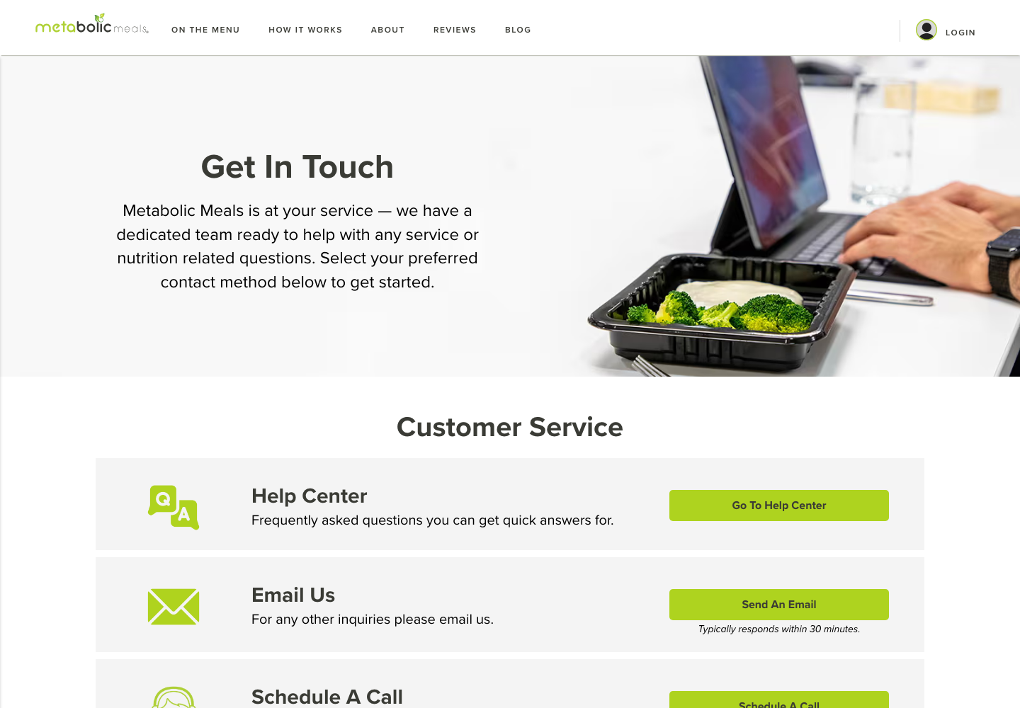 Metabolic Meals official public support page used to verify this cancellation guide