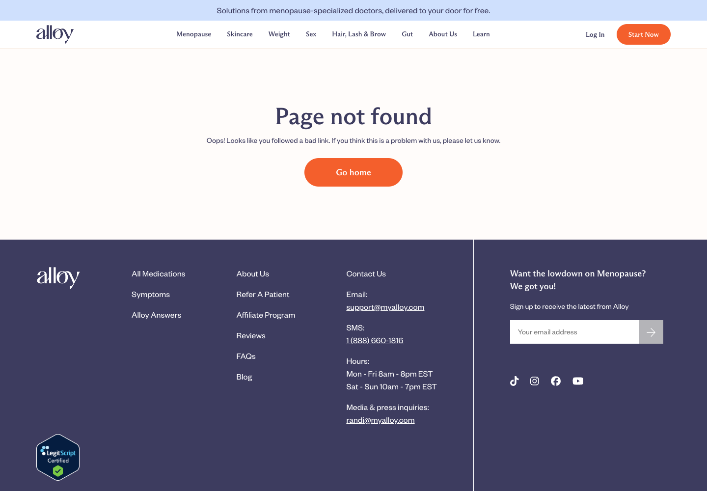 MyAlloy official public support page used to verify this cancellation guide