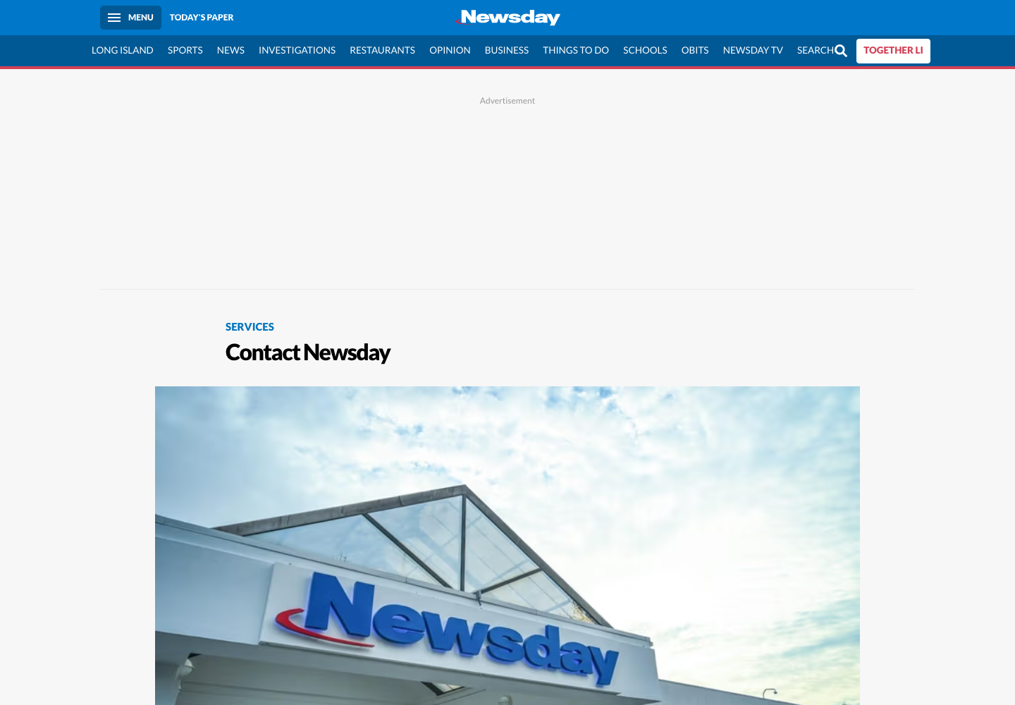 Newsday official public support page used to verify this cancellation guide