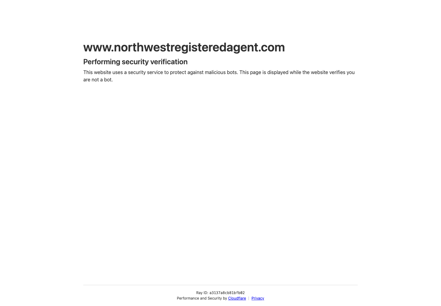 Northwest Registered Agent official cancellation or account-support information
