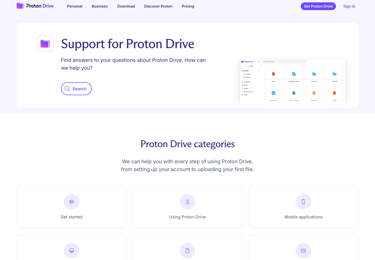 Proton Drive Plus official public support page used to verify this cancellation guide