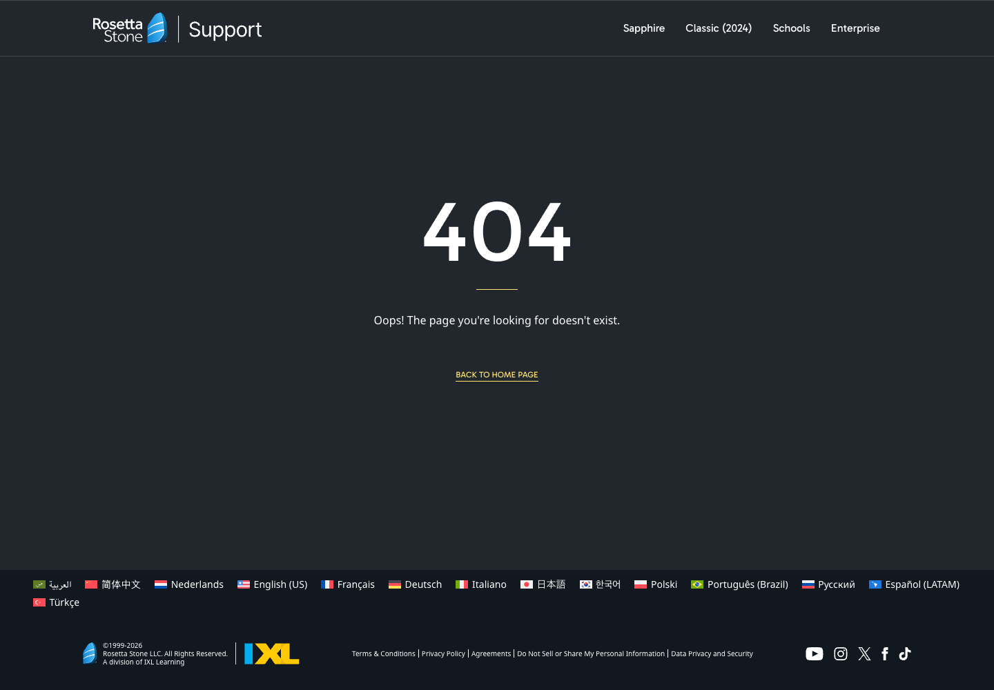 Rosetta Stone official cancellation or account-support information
