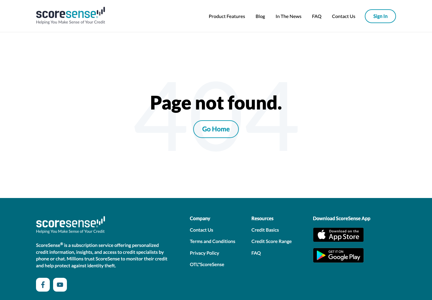 ScoreSense official public support page used to verify this cancellation guide