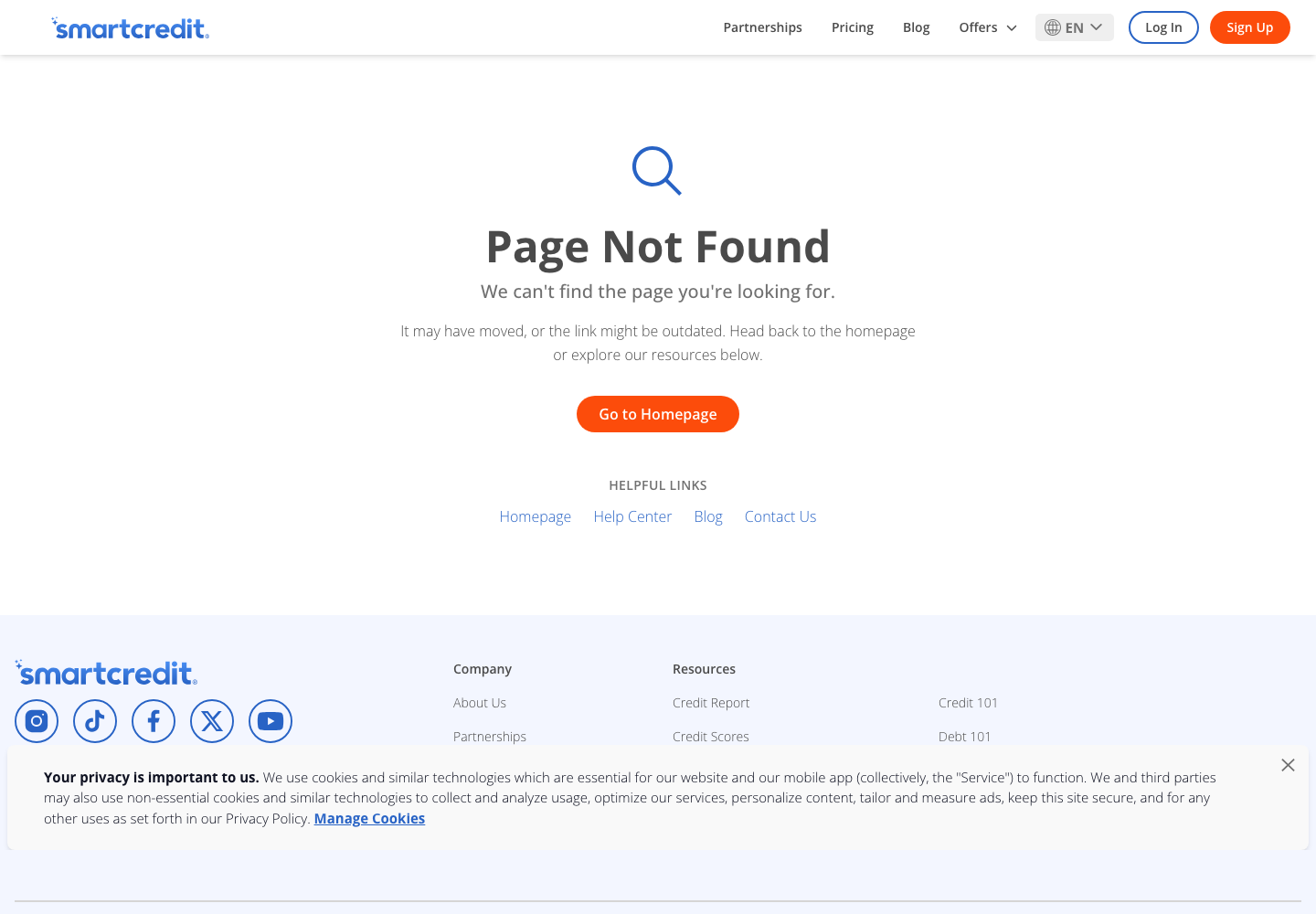 SmartCredit official public support page used to verify this cancellation guide