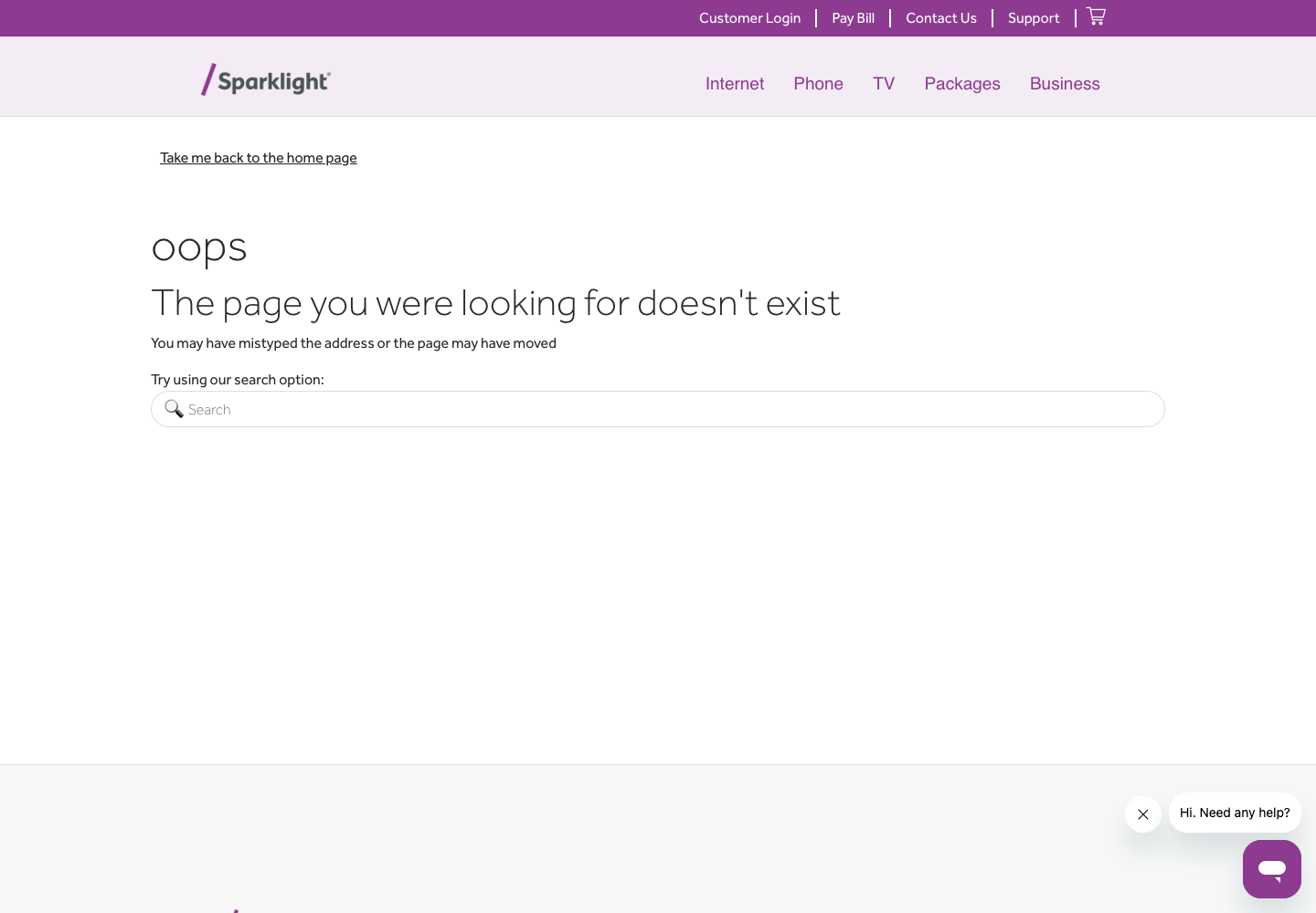 Sparklight official cancellation or account-support information