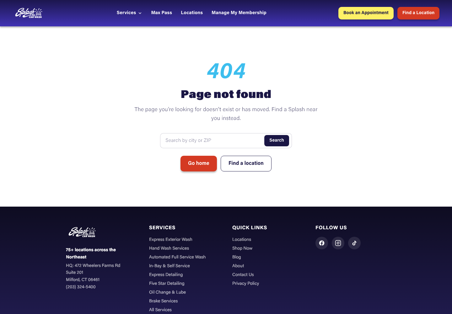 Splash Car Wash official public support page used to verify this cancellation guide